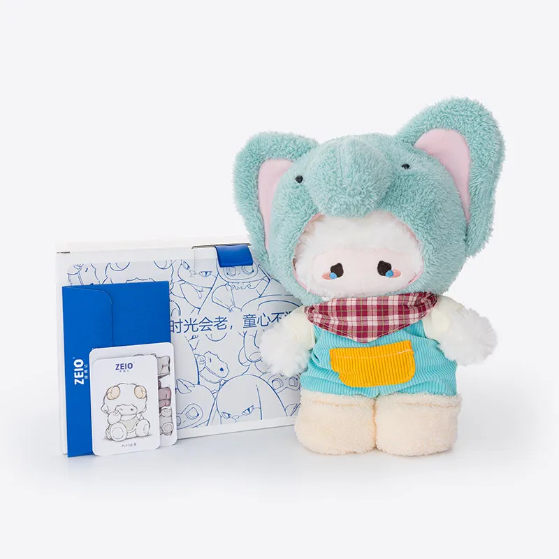 

Набор плюшевых игрушек ZEIO: скелетообразные мягкие игрушки в виде овечки и слоника, милые плюшевые игрушки для переодевания, подарок на день рождения для детей