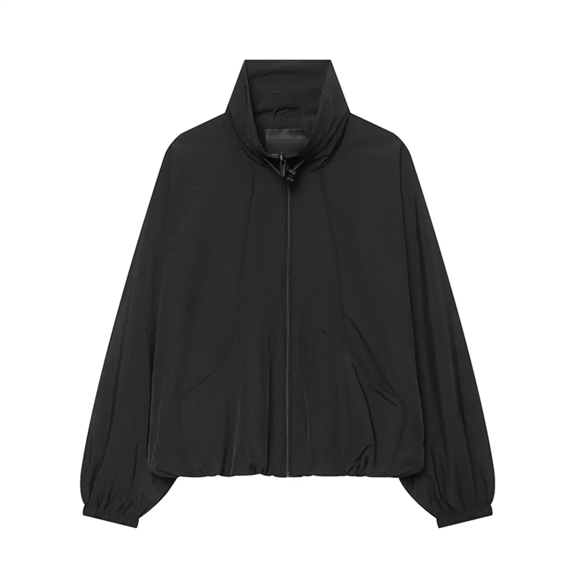 TFMLN Neue Damen-Bomberjacke, Herbst-Reißverschlussjacke, Top, Casual Streetwear, Alltagskleidung, Modische Damenjacke mit hohem Kragen, kurzer Mantel – Detail 2