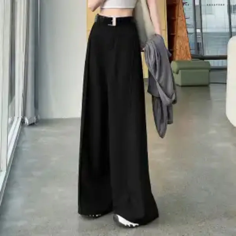 

Suit Pants for Women with High-end Draping Feeling Spring New Style Pants High Waist Wide-leg Pants Casual Straight Pants