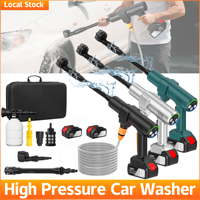 300W 18V Electric Water Gun 35Bar Brushless High Pressure Car Washer Water Gun 6 IN 1 Cleaning Garden Washing Wash Spray Gun