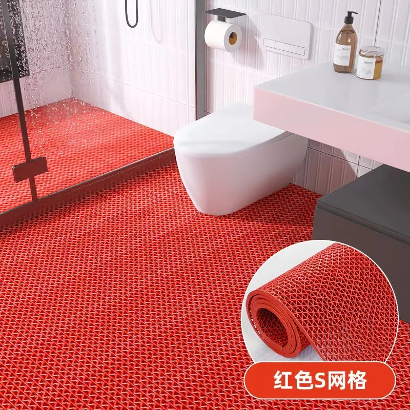 Plastic mats for bathrooms and kitchens, large roll anti slip mats, hollow mesh mats, bathroom floor mats