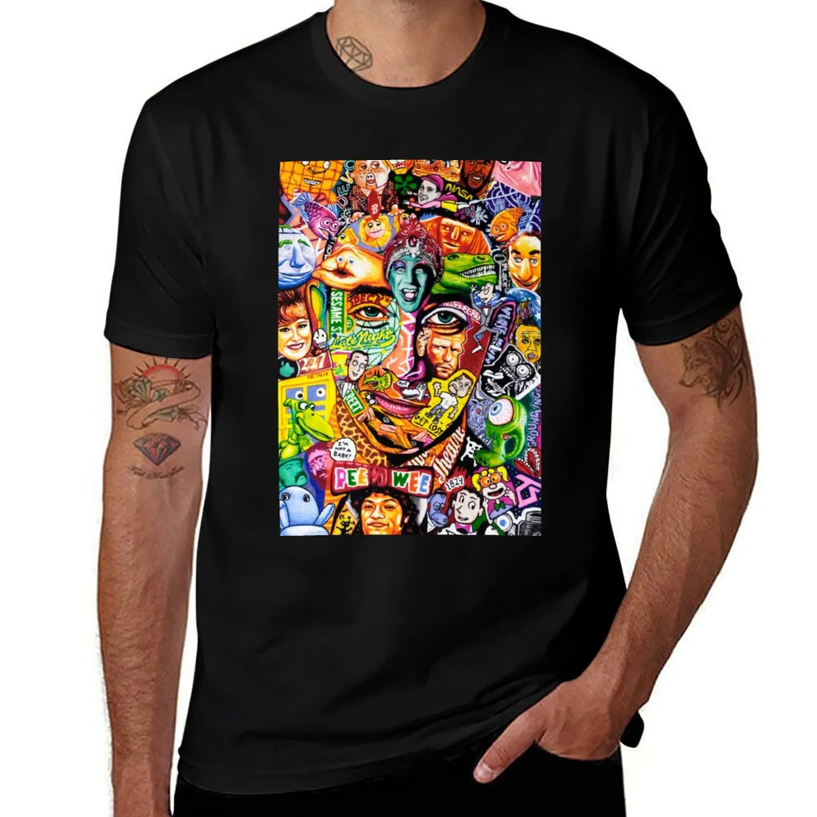 

Pee-Wee Herman Junk Drawer Scavenger Hunt T-Shirt Casual Loose Fit Summer Tee Shirt