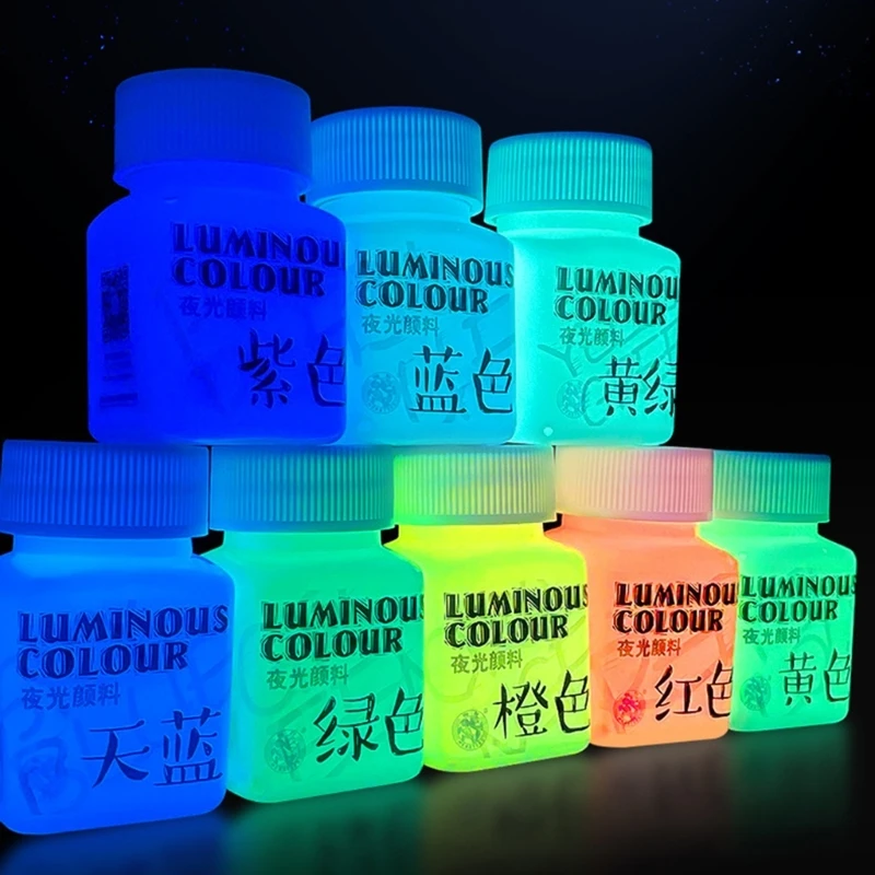 Glow in The Dark Paint,Glow Fluorescent Paint for Halloween Decoration,Art Painting,Outdoor and Indoor Art Craft,Fabric 896C