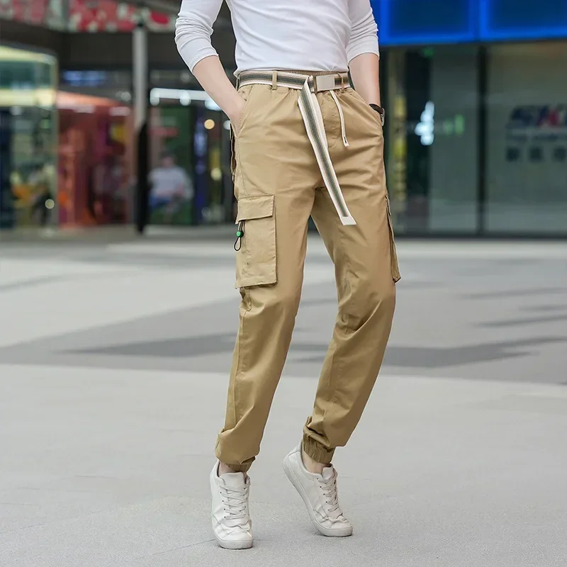 Cargo Pants Tall Guy Exra Long 117CM Summer Joggers 6XL 5XL Men Boys Students Black Khaki Young Male Slim Fit Plus Size Trousers