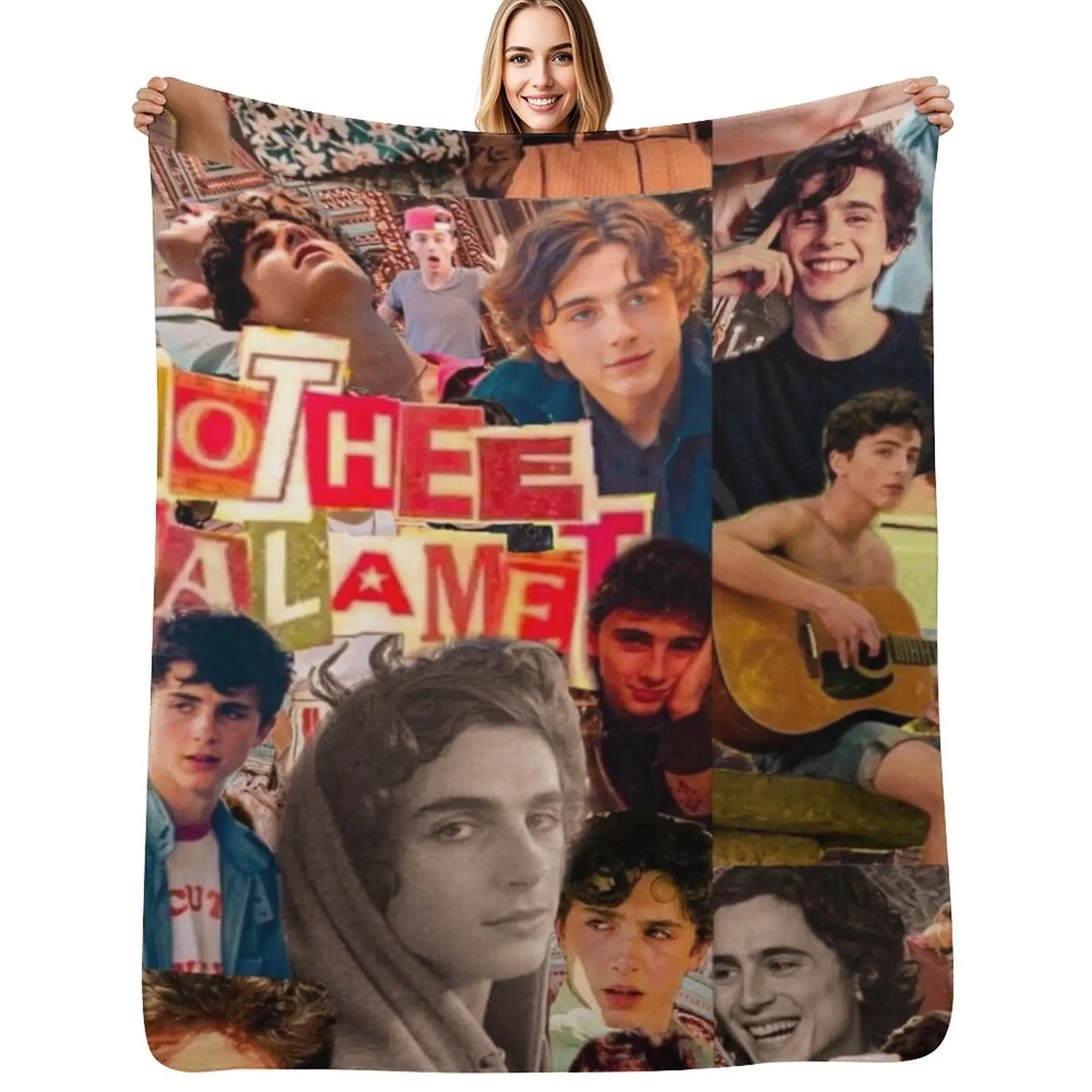 Timoth??e Chalamet Throw Blanket Summer Shaggy Loose Blankets For Sofas for sofa Bed linens Blankets