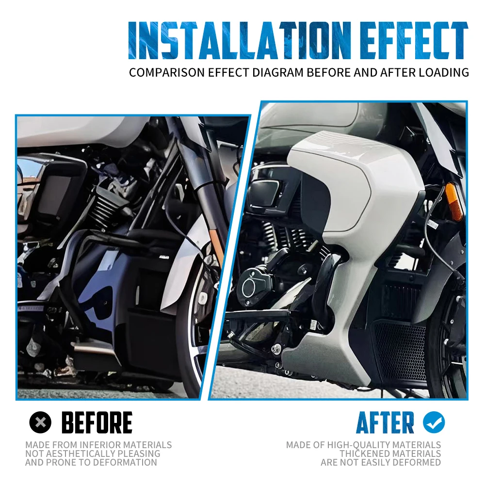 مصد الدراجة النارية على الطريق السريع من الصدمات هدية يخفض واقي المحرك لحماية Harley Touring FLTRXSE 2023-Up Road Glide FLHX 24-Up #4