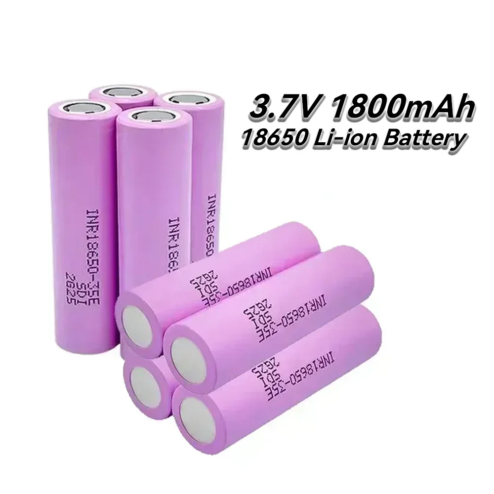 100% Original 2024New Bestselling 18650 1800Mah 25A Discharge INR18650 35E 1-100PCS 3.7V Li-Ion Rechargeable Battery