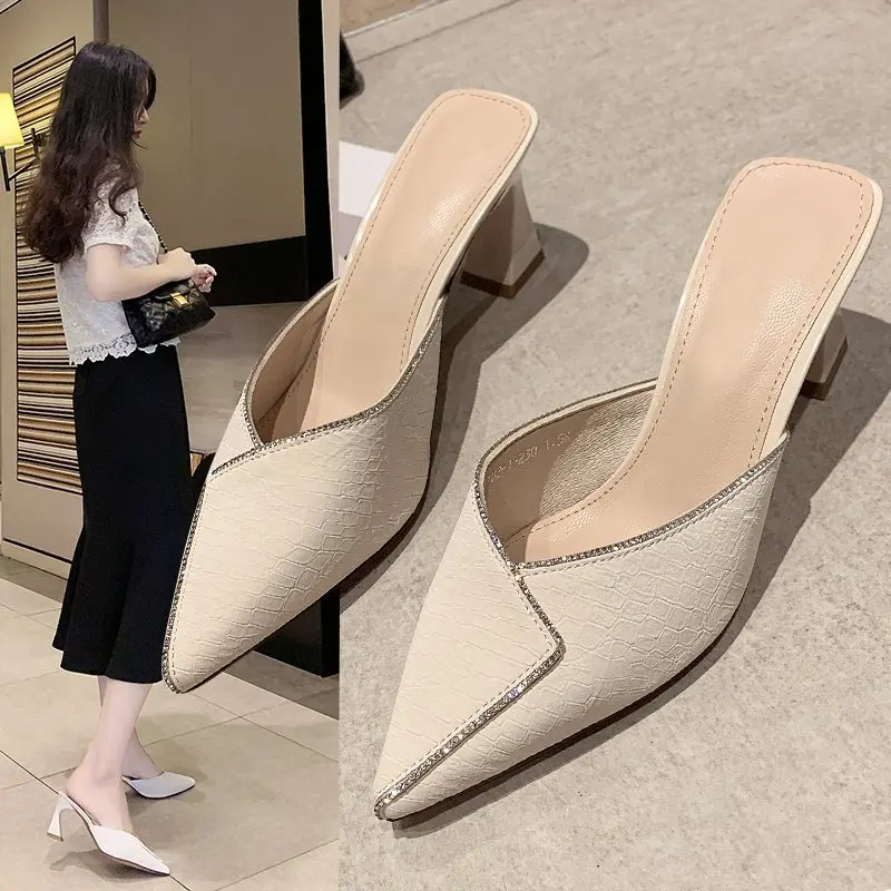 

Women's High Heels Designer Casual Sandal Pointed Toe Banquet Shoe Fashion Party Shoes for Women High Heel Sandals Zapatos Mujer