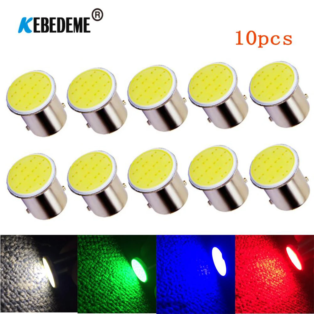 

10pcs Car LED Light Signal Bulb 1156 Ba15S COB 12SMD P21W Super Bright 12V 24V Turn Reverse Parking Motorcycle Brake Lamp