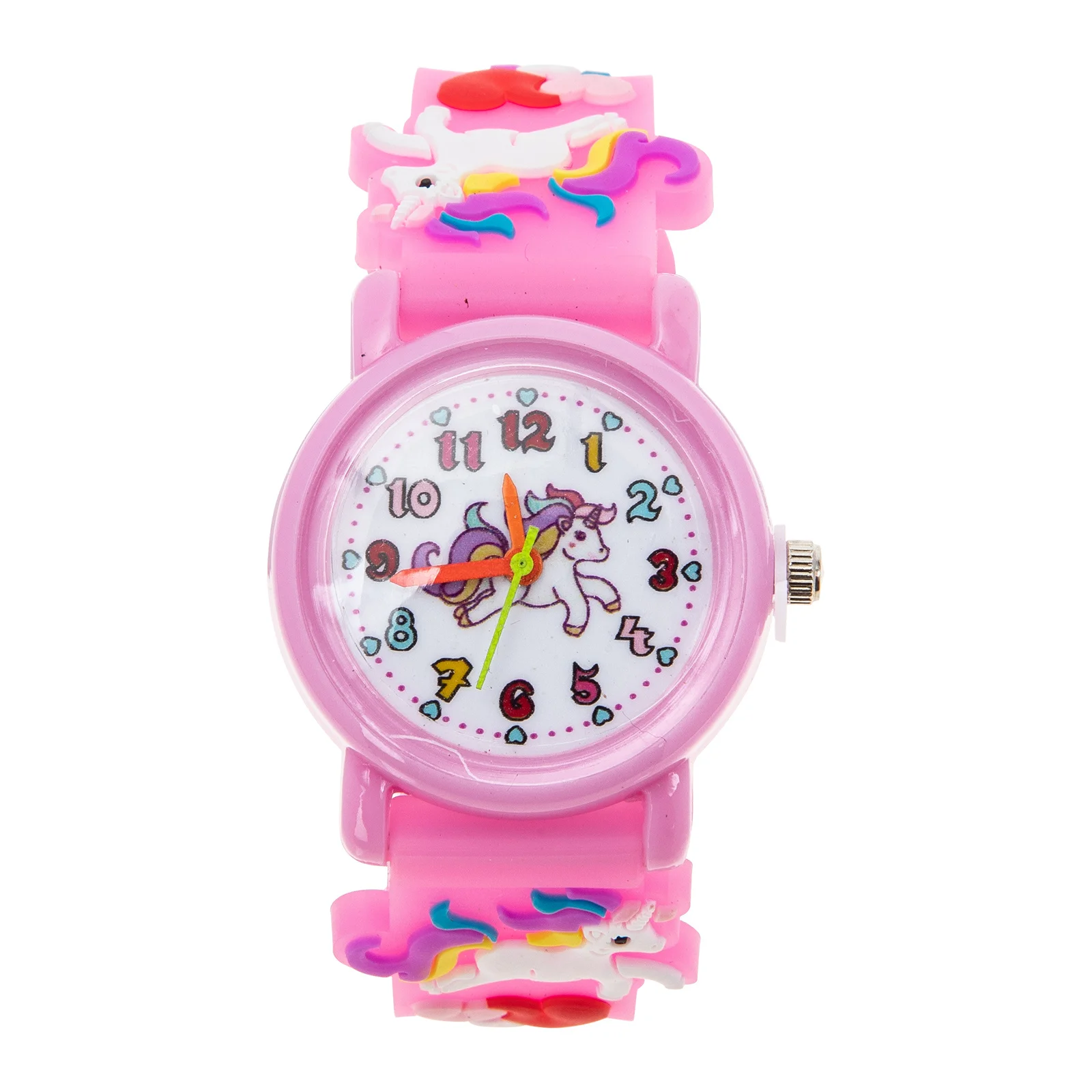 ساعة الطالب الكرتونية الرقمية ساعة اليد خفيفة الوزن قابلة للتعديل مقاوم للماء تصميم يونيكورن هدية جميلة ل #4