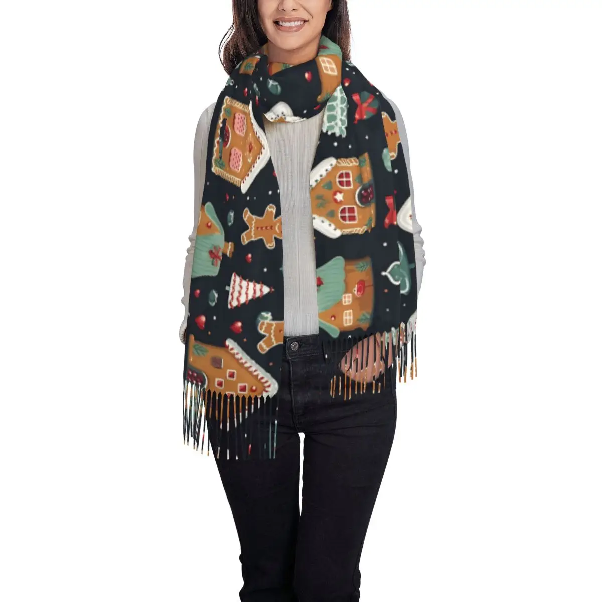 Christmas Delight- Whimsical G - Pashmina Wrap Large avis et prix