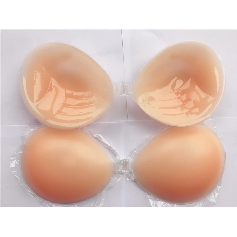 Massage Women's breast patch silicone bra invisible gathering breast patch thickened pull-up strapless bra anti sagging underwea