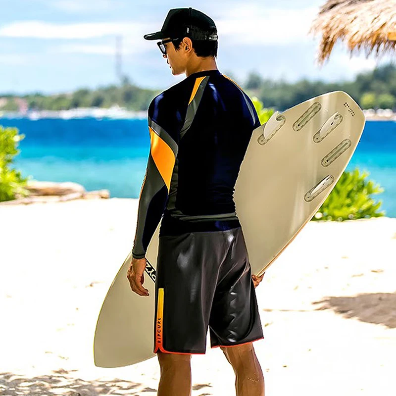 SAILBEE Men's UV Sun Protection Long Sleeve Rash Guard Wetsuit Swimsuit Top Diving Suit Men Split Long-Sleeved Trousers Sunscree image 5