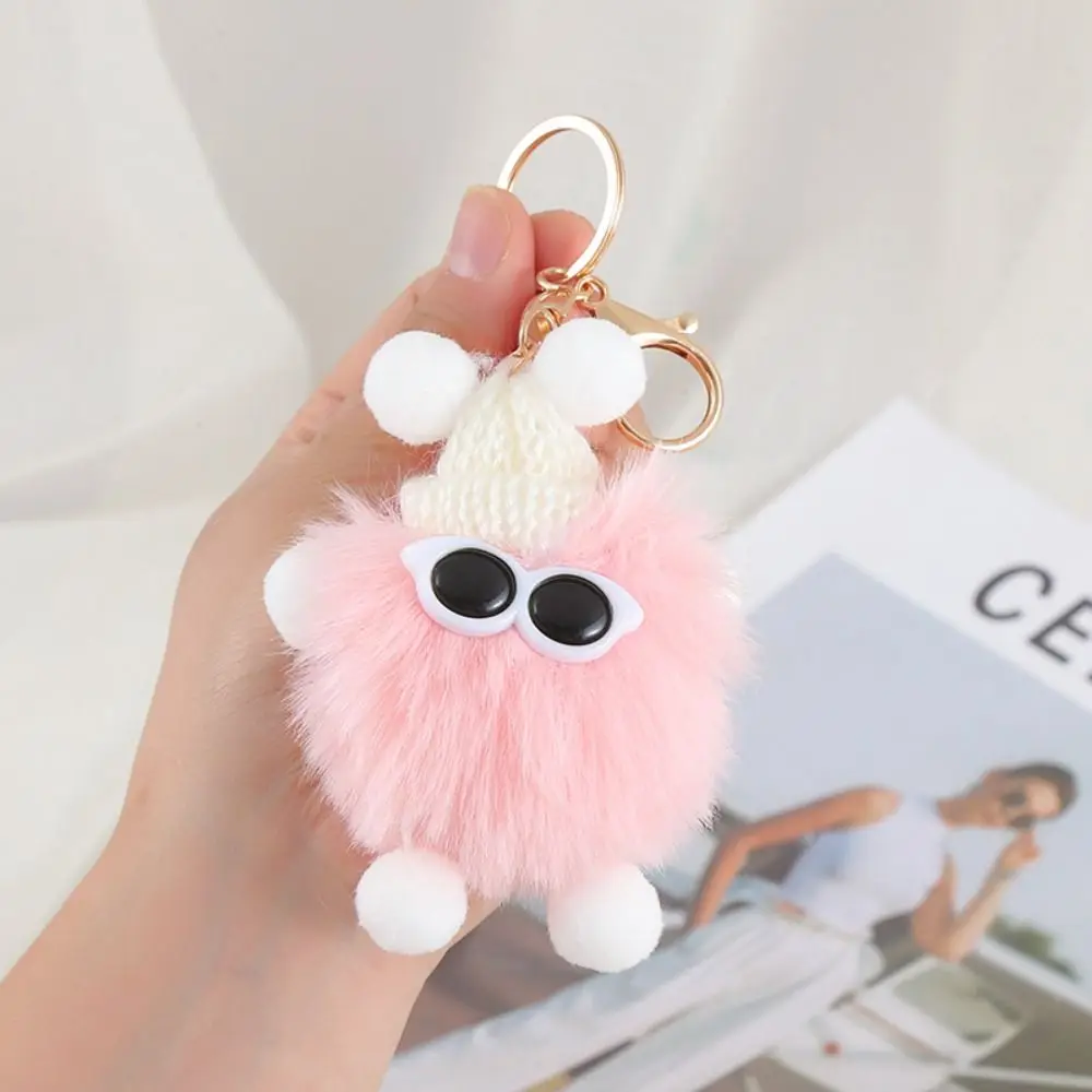 Colgante de pelo de conejo elfo Rex para amantes Kawaii, accesorios de bolsa Diy, llavero para parejas, regalos creativos, colgante de bolsa