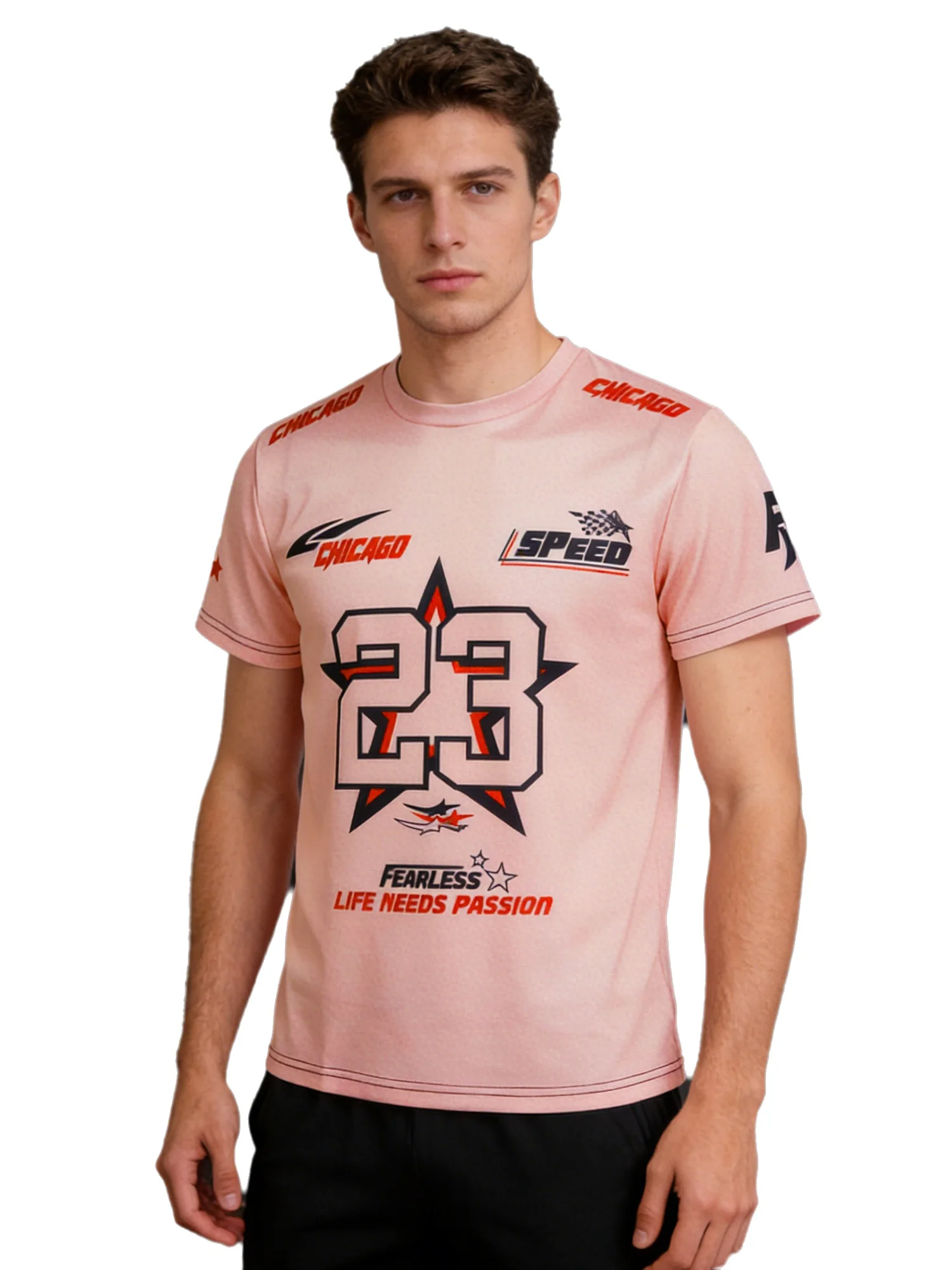 

Men Basketball Number T Shirt Short Sleeve Contrast Color Quick Dry Athletic Top Sports Workout Training Jersey Tee
