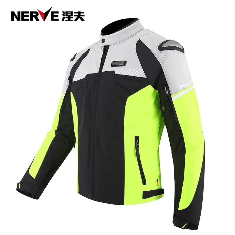 NERVE Motorcycle Jacket Men's Winter Motorcycle Racing Jacket Waterproof Warm Wear-resistant Motorcycle The Four Seasons Clothes