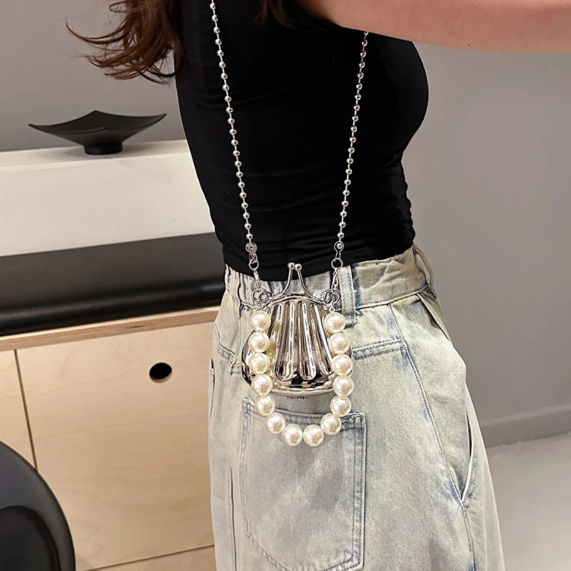 Fashion Metal Lipstick Bag for Women Luxury Dinner Bag Designer Shell Bag High Quality Shoulder Bags Cute Purses Crossbody Bag