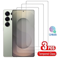 3PCS Tempered Glass For Samsung Galaxy S25 Ultra S24Ultra S24+ S25 Plus Full Cover Screen Protector S25Ultra 9H Protective Glass