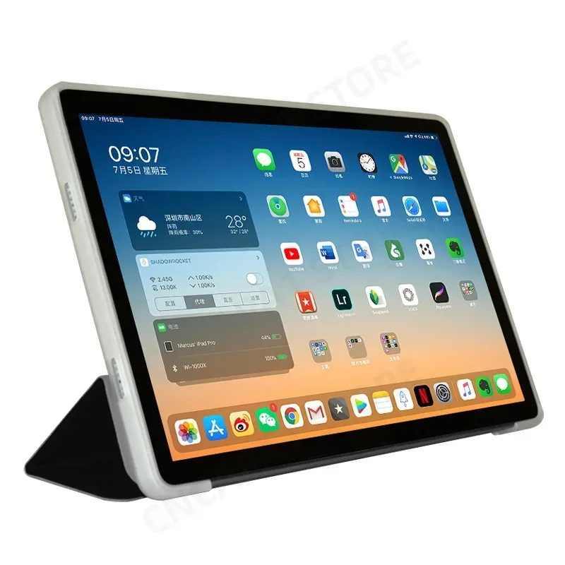 Per Teclast M50S M50HD M50 Pro 10.1 "custodia sottile per Tablet Tri-pieghevole con guscio posteriore in TPU morbido Smart Auto Sleep/Wake-up