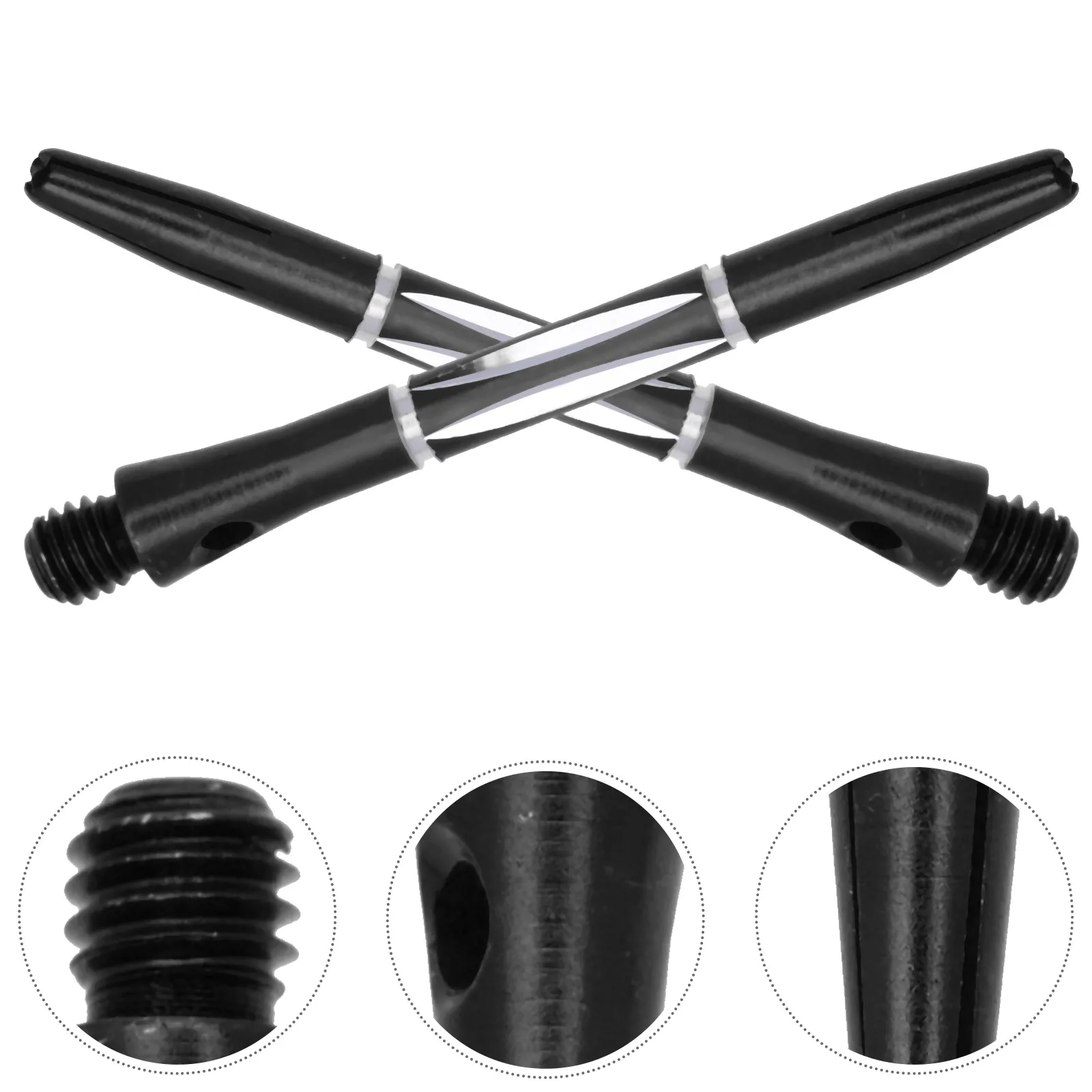 Hastes de dardo ao ar livre, 6 peças, acessórios de eixo rosqueado, desempenho durável, reduz o salto, lançamento consistente, eixo integrado