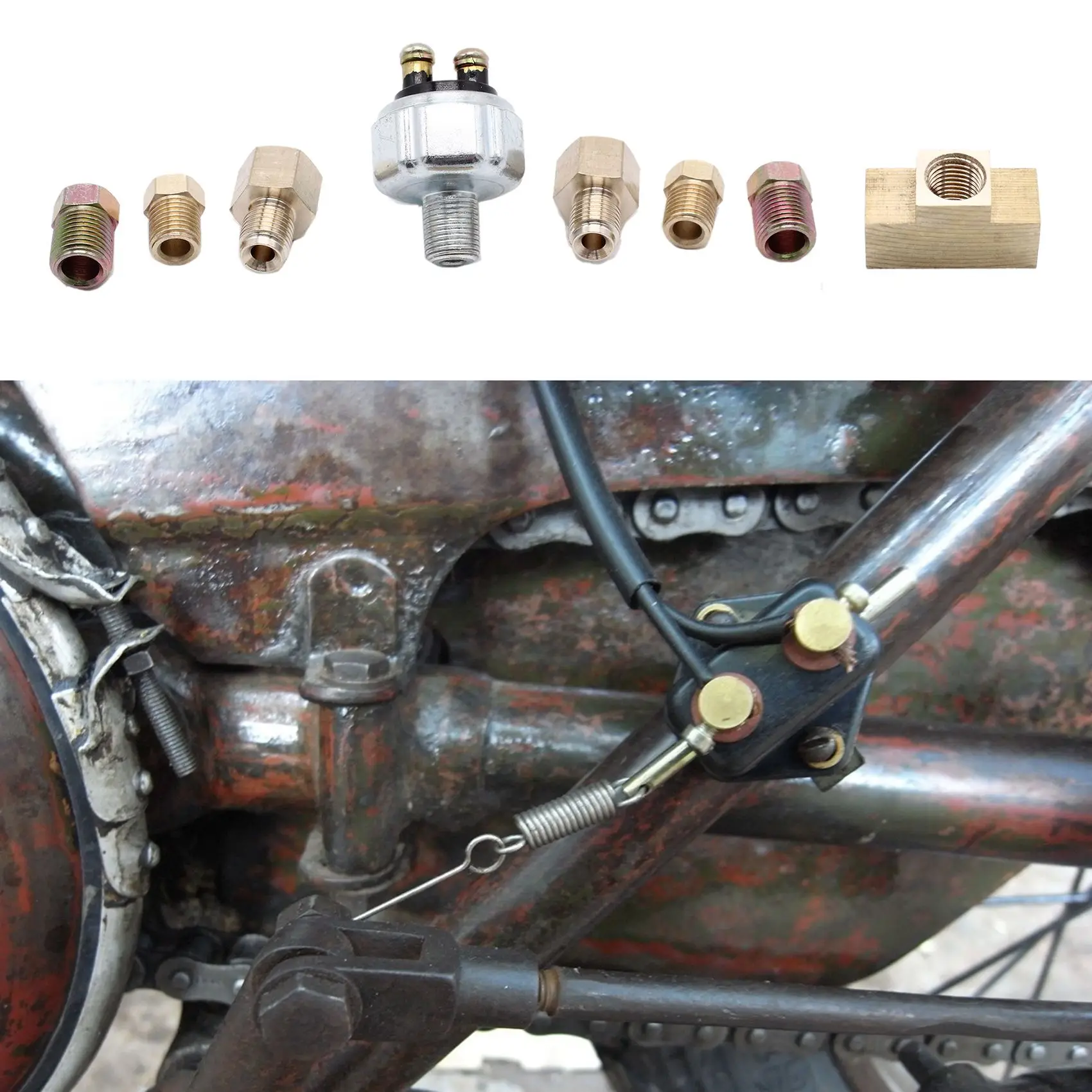 Kit d'interrupteur de feu de frein hydraulique en ligne, métal universel pour la modification de voiture