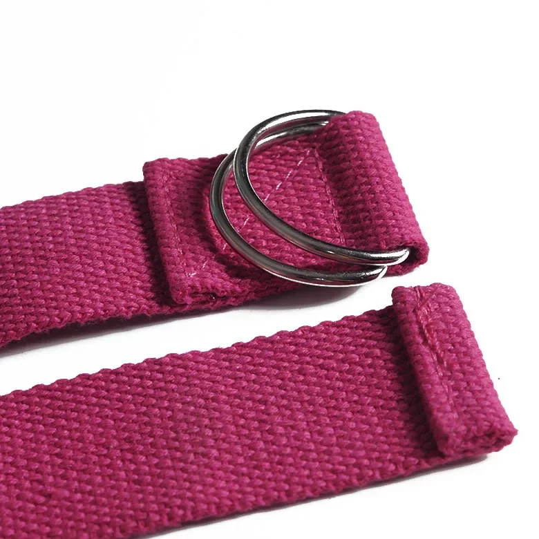 1.8mx3.8cm Yoga Strap Durable Cotton Exercise Straps Adjustable D-Ring Buckle Gives Flexibility for Yoga Stretching Pilates