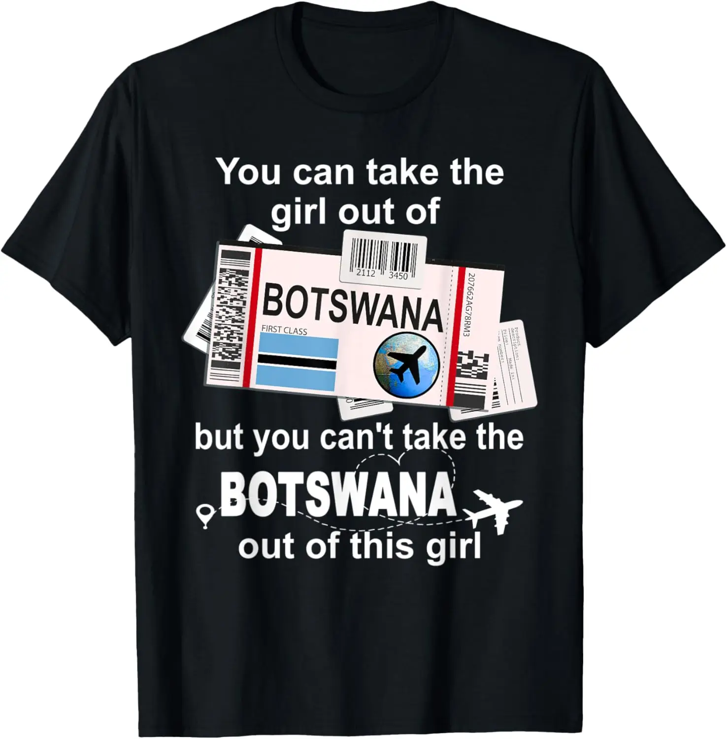 Botswana Boarding Pass - Botswana Girl - Botswana T-Shirt