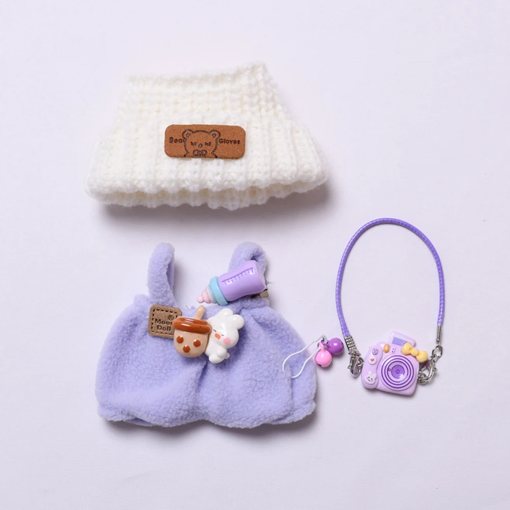 17cm Plush Doll Clothes Fashion Clothes DIY Mini Dolls Clothing Doll Cute Clothes Dolls Accessories