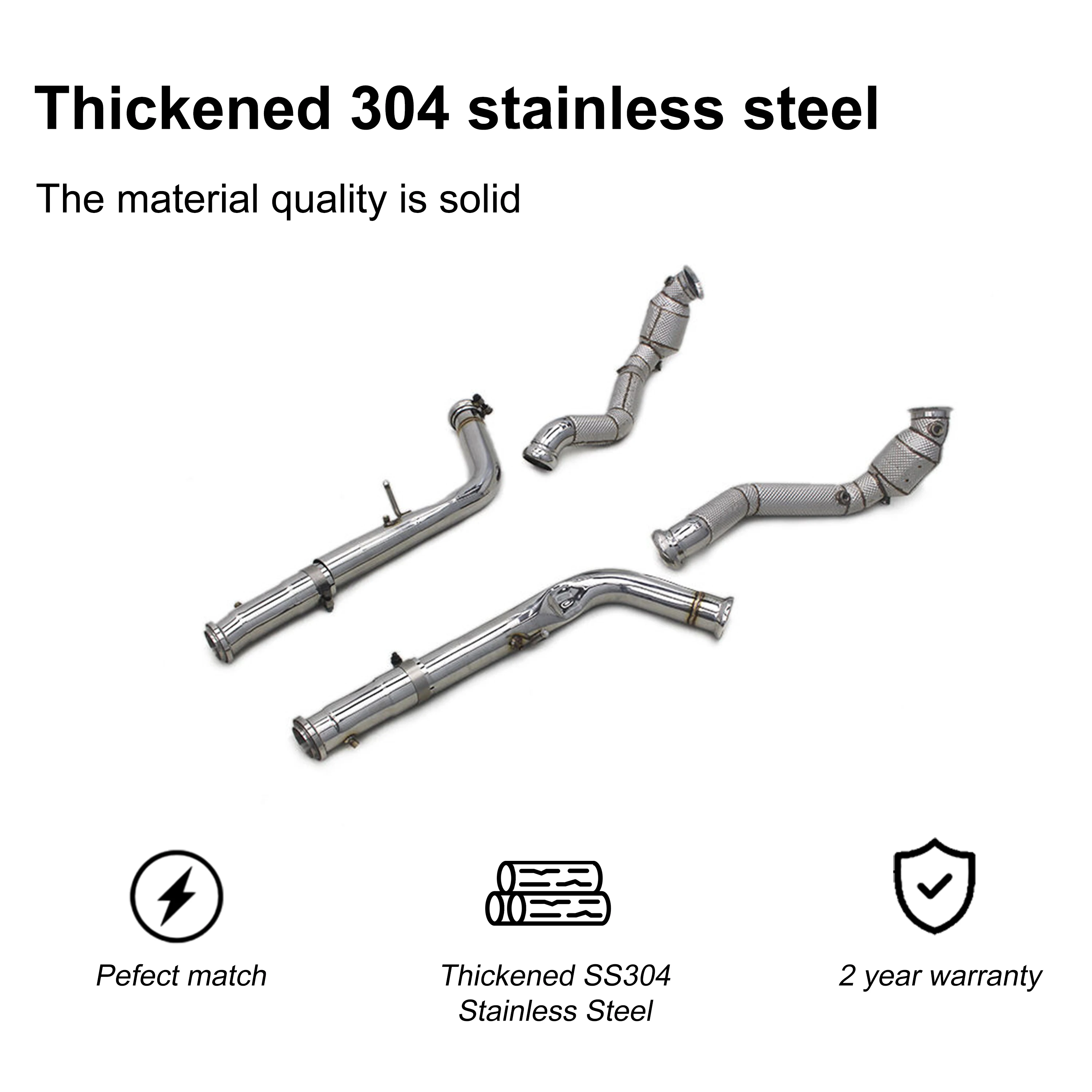 ACE Hochleistungs-Sportauspuff-Kat-Downpipe für Mercedes-Benz G500 G550 G63 AMG W463 5.5TT 2009-2014 Edelstahl-Auspuffrohr – Detail 7