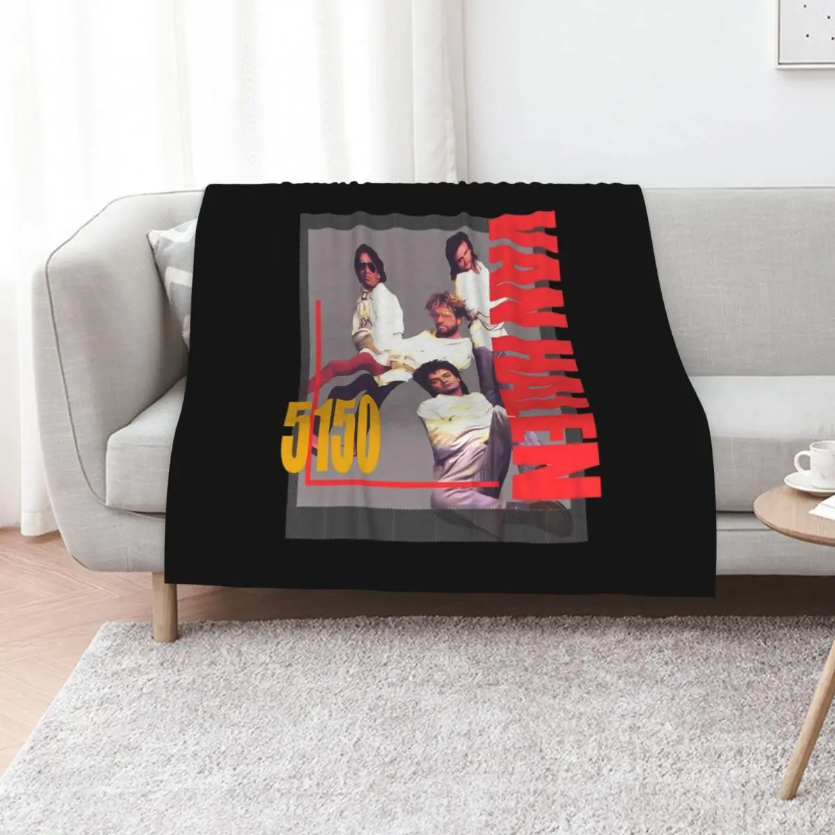 

Vintage Ván Halen 5150 Tour Throw Blanket Blankets For Sofas Hairy Luxury St Vintage Blankets