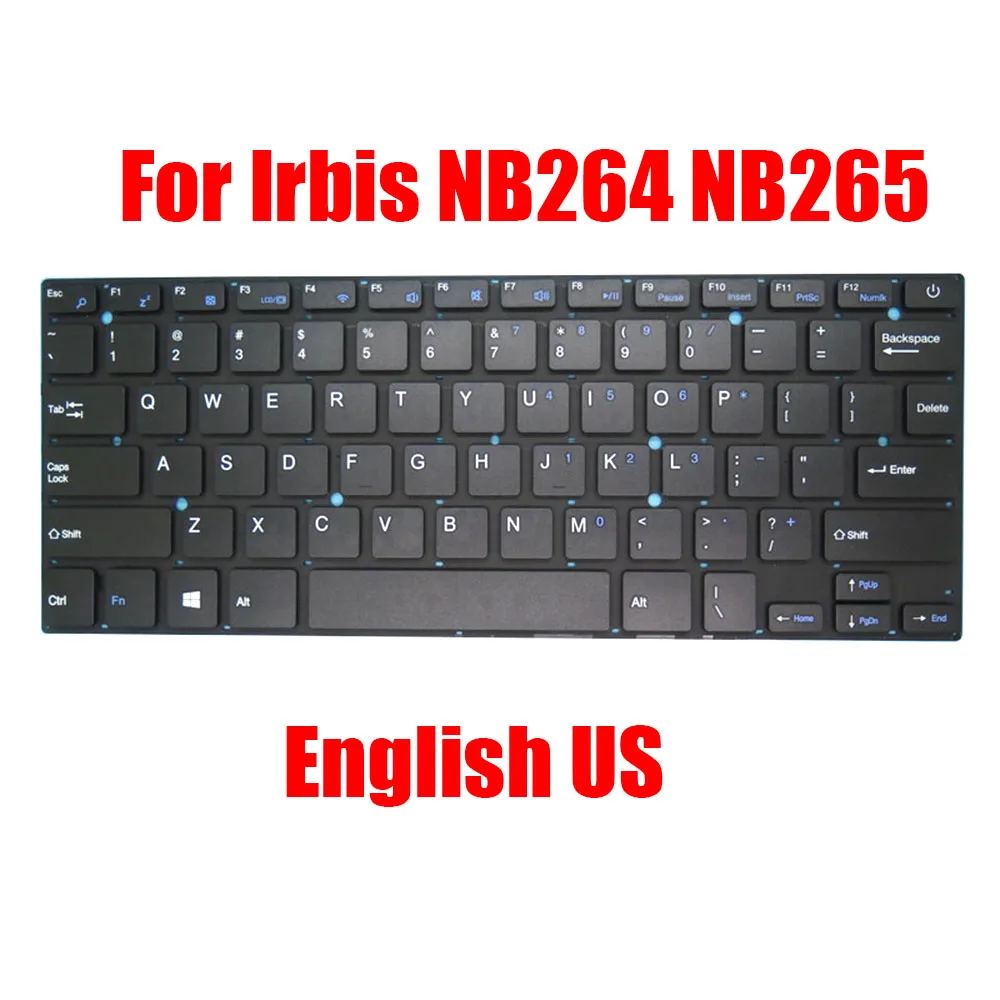 

Laptop Keyboard For Irbis NB264 NB265 English US Black Without Frame New