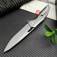 Pocket Russian F95NL Edition Bearing Flipper Folding Knife D2 Blade 420 Steel Carbon Fiber Handle Outdoor Camping Hunting Tool