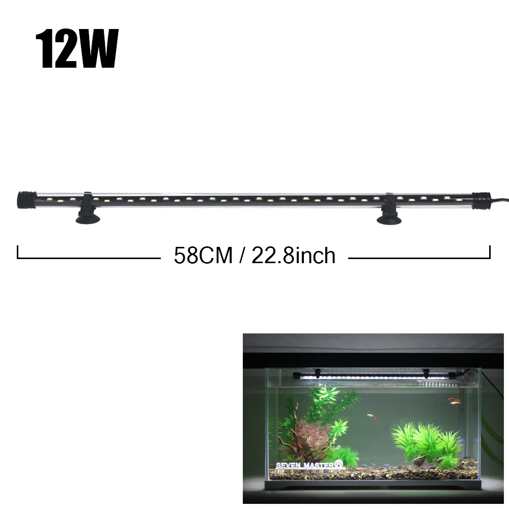 Aquarium Licht LED Plant Grow Lamp Waterdicht Aquarium Licht 18-58CM Onderwater Aquaria Decor Verlichting 90-260V 5730chip