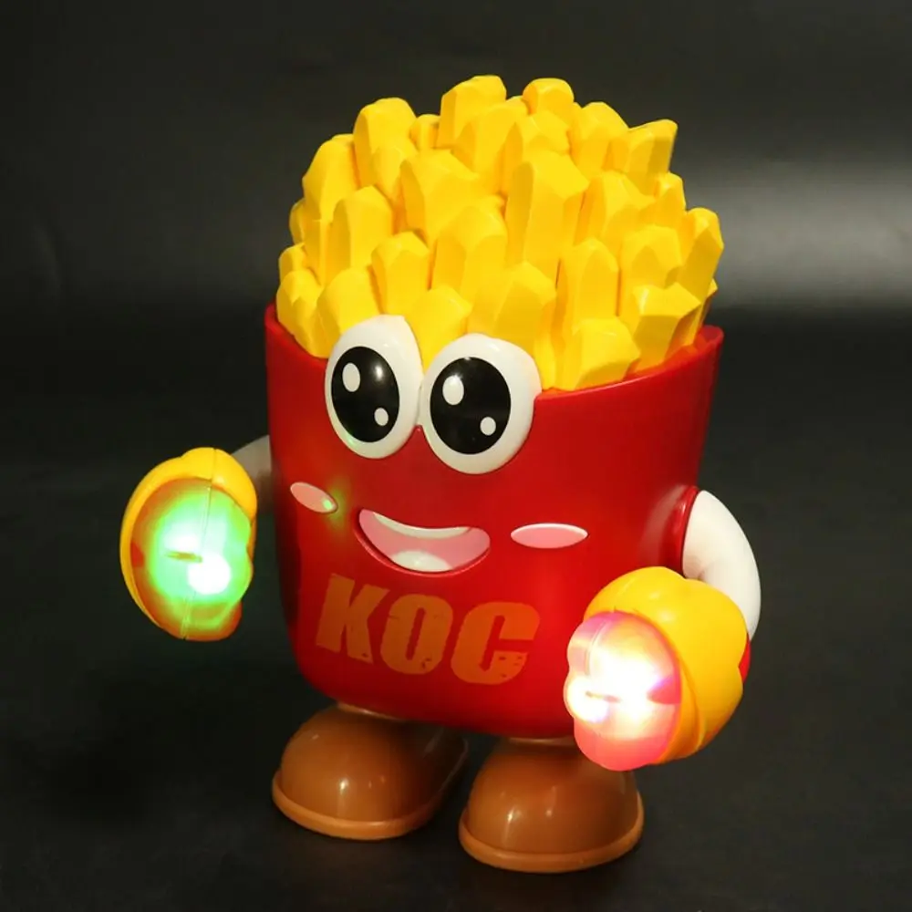 プラスチック子供インタラクティブダンスおもちゃ LED シミュレーションフライドポテト電気ダンスおもちゃスイング柔軟な歌う音楽おもちゃ