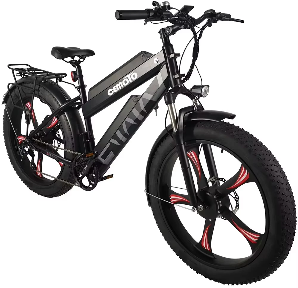 Super power E-bike Electric Bike 48V Dual Batteries Dual Motors 500W*2 7 Speed Gears 26 Inch Fat Tire Electric Bicycle