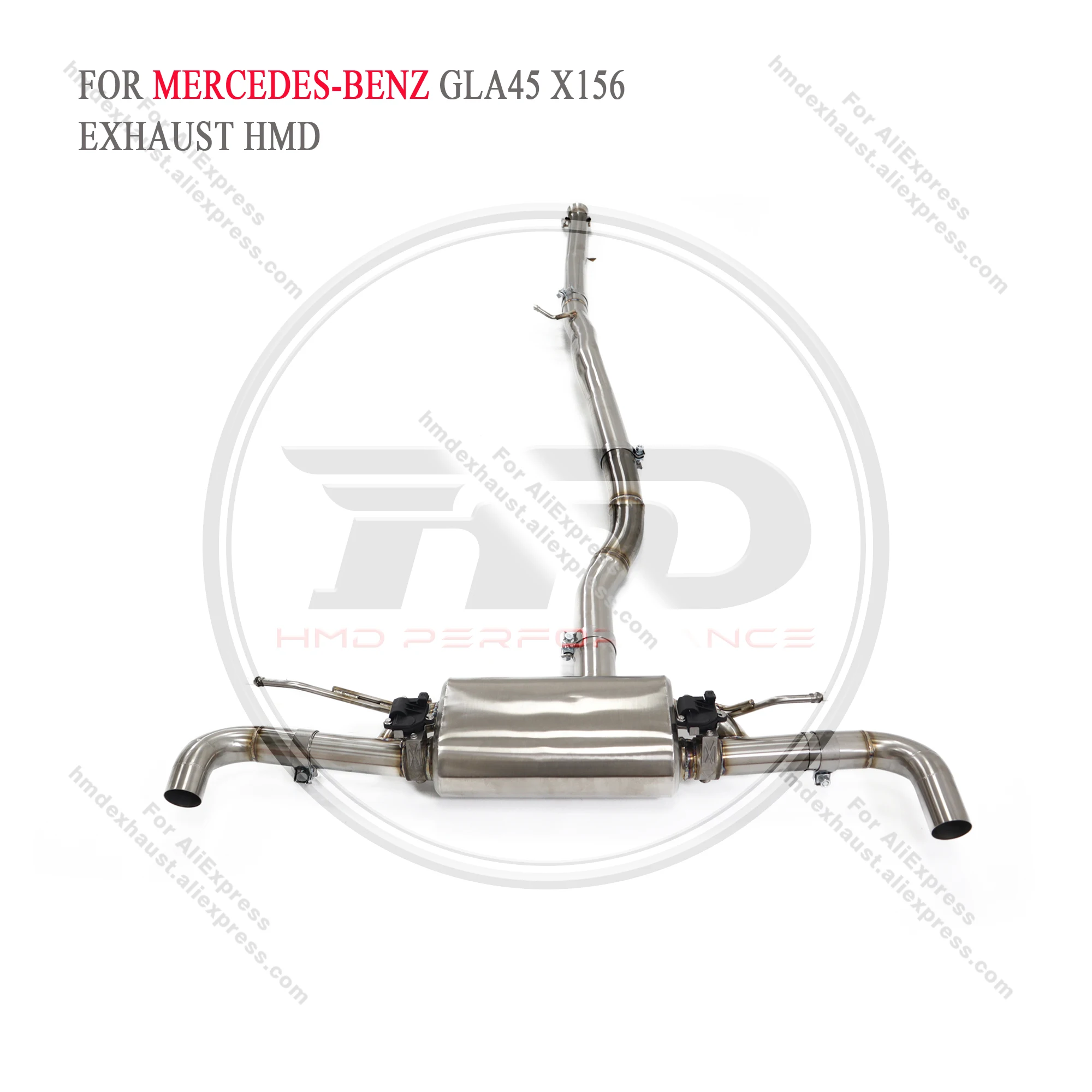 

HMD Exhaust System Stainless Steel Performance Catback for Mercedes Benz AMG GLA45 X156 2.0T 2014-2019 Muffler With Valve