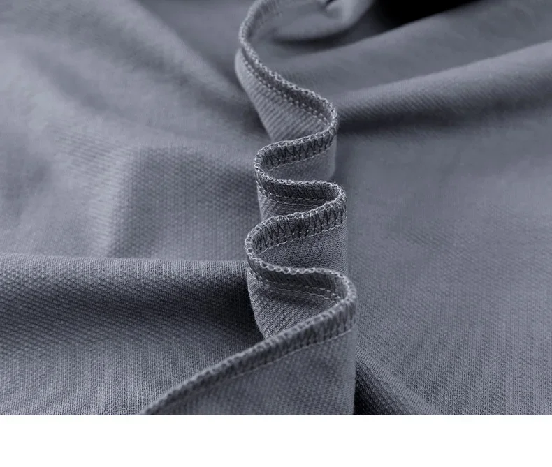 100 % Baumwolle, luxuriöses Herren-Polohemd, modisches Sommer-T-Shirt, ein Verkaufsschlager, exquisit mit Bienenstickerei versehen, atmungsaktiv, kurzärmelig. – Detail 37