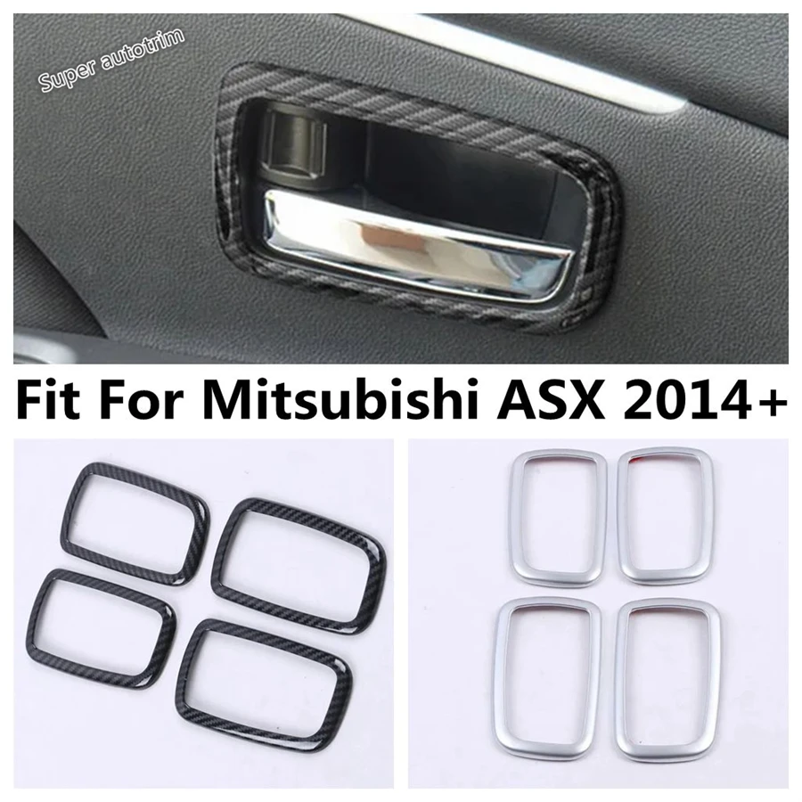 

Car Inner Door Pull Doorknob Handle Bowl Hand-clasping Frame Cover Trim For Mitsubishi ASX 2014 - 2021 ABS Accessories Interior