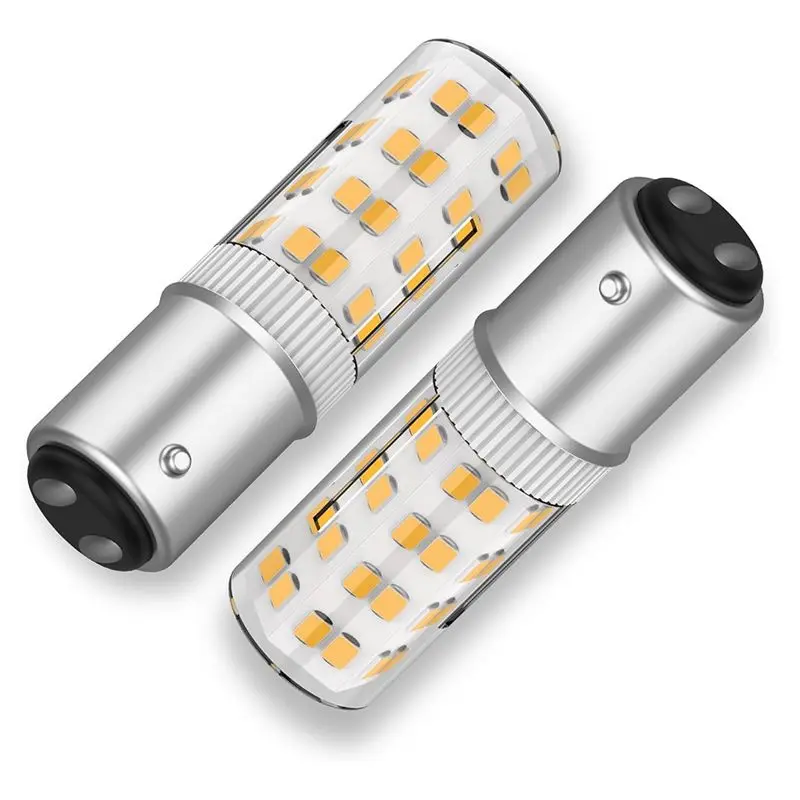 J1UL1N BA15DLED 120V Dual Contact Bayonet Base Bulb,50 Watt Halogen JD T3/T4 Equivalent,Replacement Sewing Machine LED Bulb