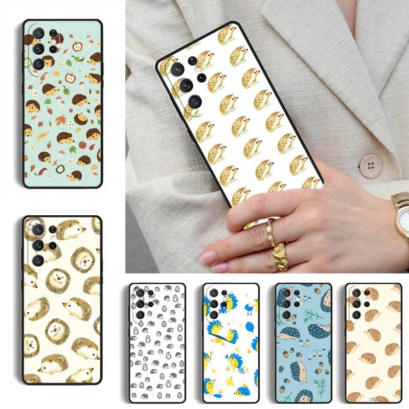 Cute Hedgehog Phone Case for Samsung Galaxy S26 S25 Ultra S24 S23 S22 S21 Plus Note 10 Bumper Cover