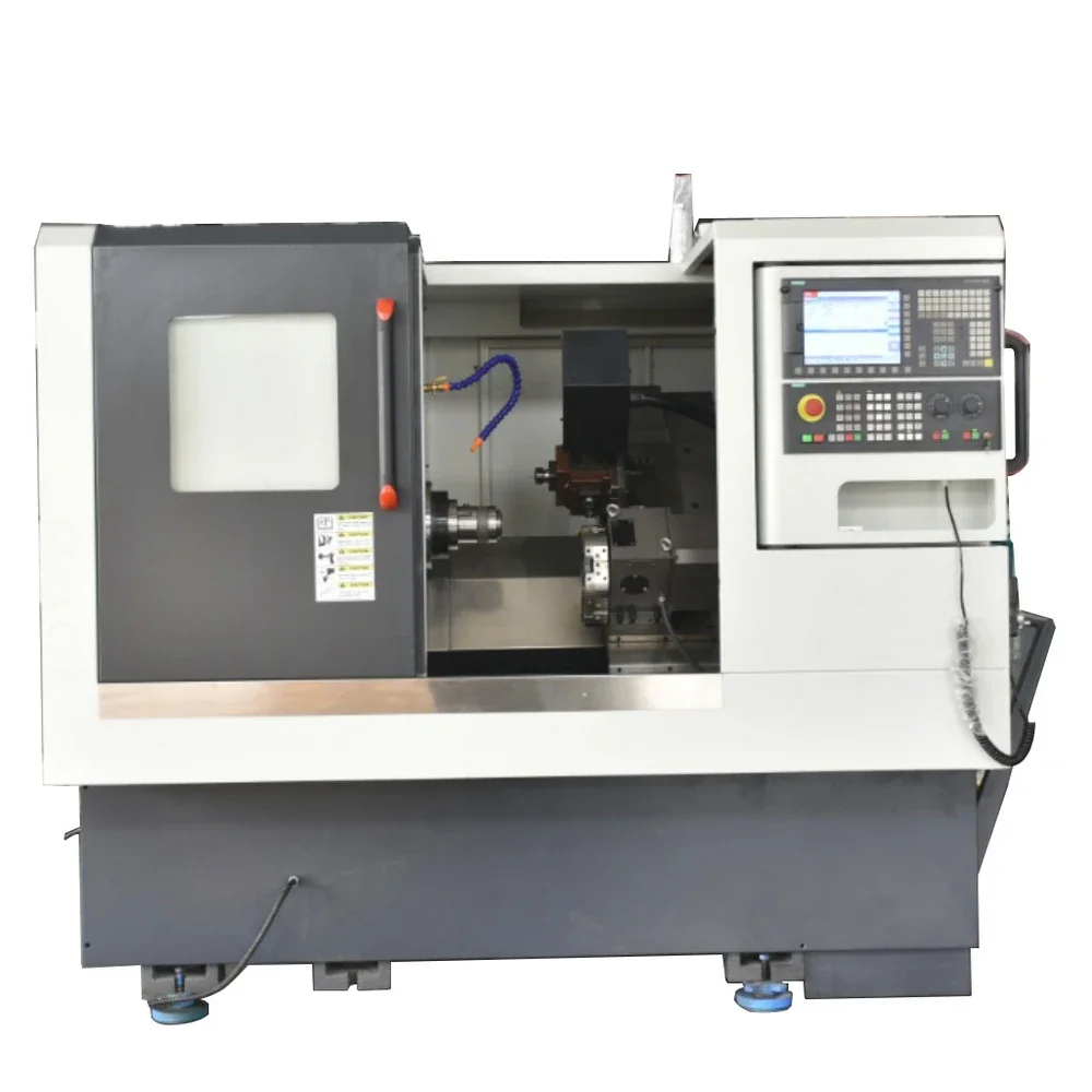 Cnc Lathe Machine Slant Turing CK32 Full New For Sale 4 Tools Station Turret Metal Tool