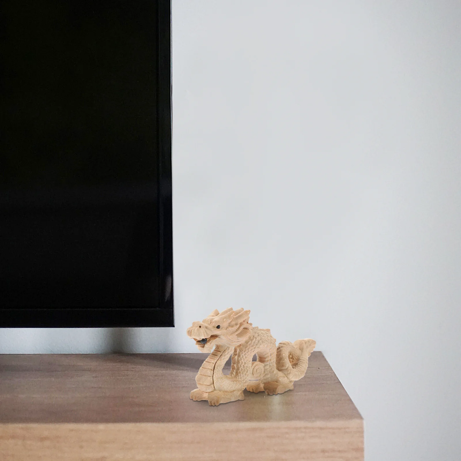 

Dragon Ornament Decorative Figurine Adornment Chinese Sculpture Wood Craft Ornaments for Crafts