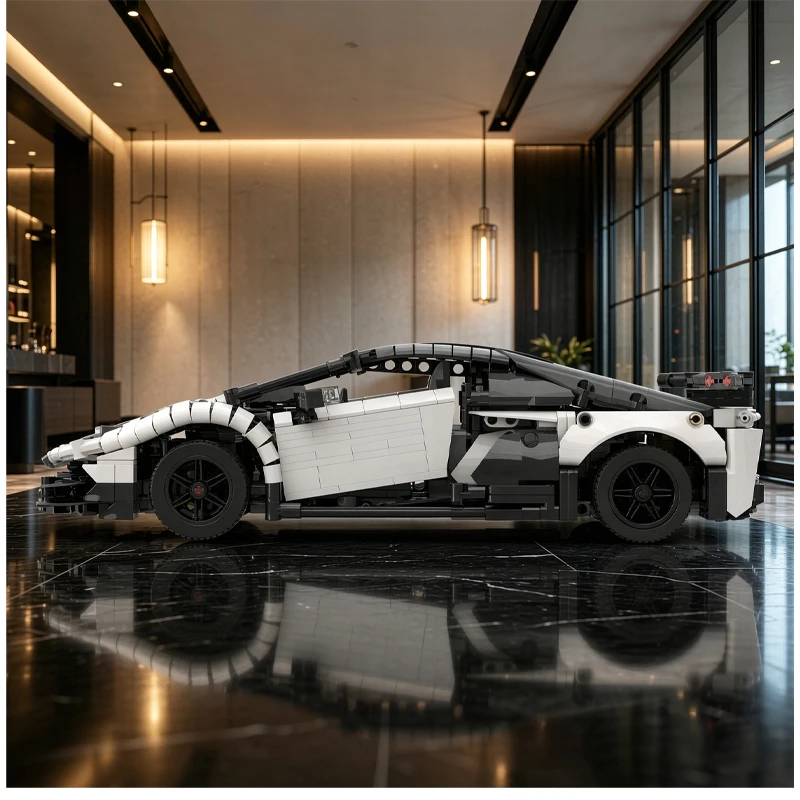 Supercar Racing Brick Model MOC-60342 Car 1:14 Scale, Brick Model 1266PCS, Birthday Gift, Christmas Toy