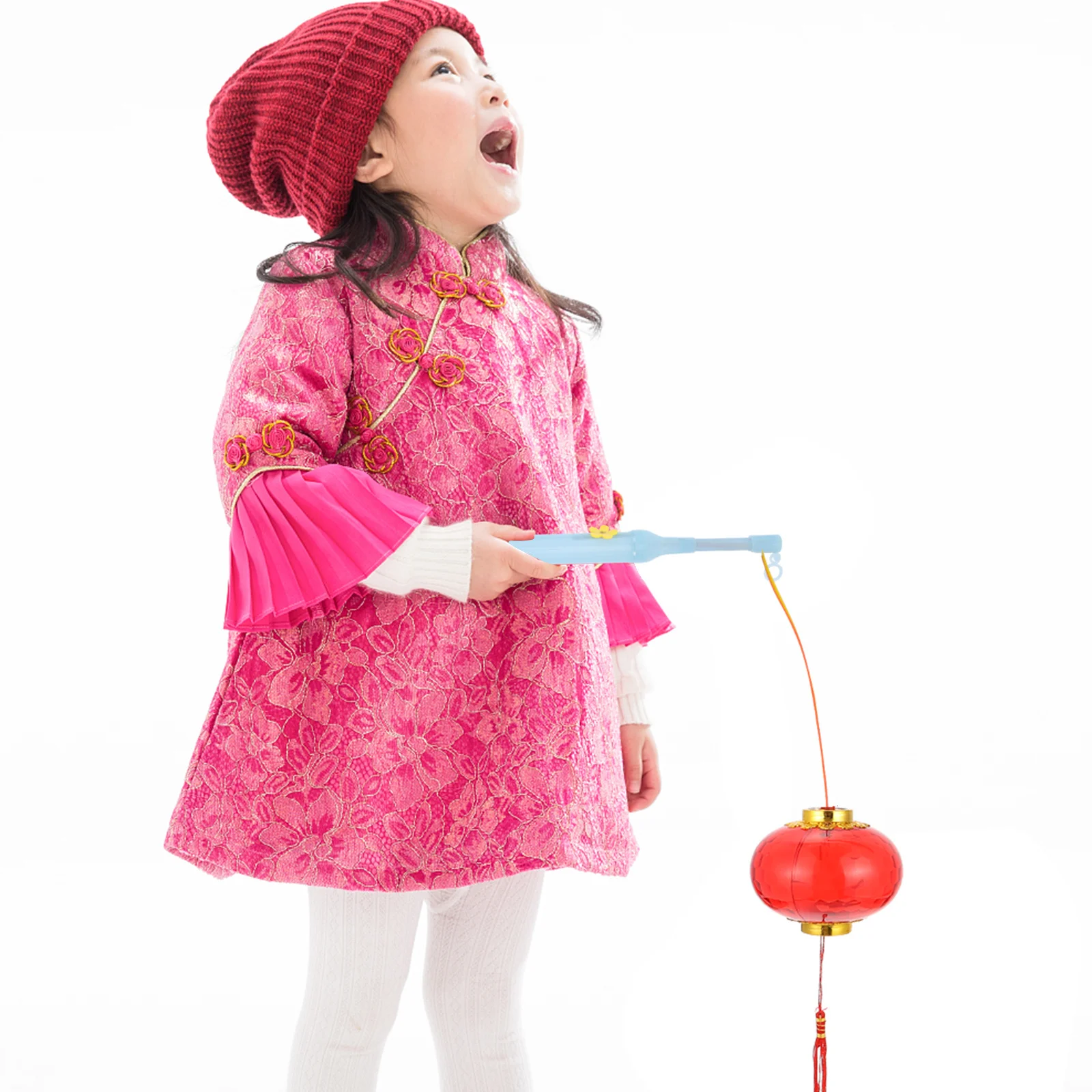 

10Pcs Lantern Handle Sticks Lightweight LED Paper Lanterns for Spring Festival Birthday Party Decorations Children Gifts