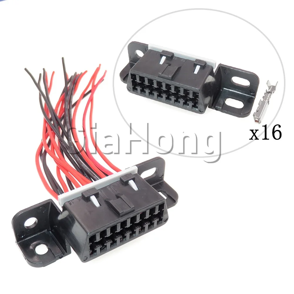 

1 Set 16 Ways MG610761-5 AC Assembly Auto OBD Diagnostic Interface Socket For VW Car Unsealed Wire Cable Connector Assembly