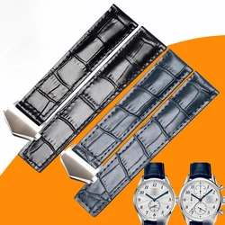 Solid Steel Folding Buckle Watch Strap 20 22 24mm for Heuer Tag Series Good Ventilation Waterproof Genuine Cow Leather Watchband