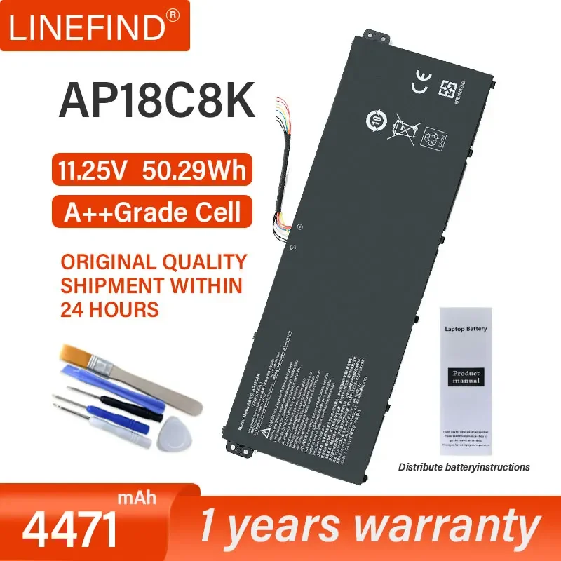 

New AP18C8K AP18C4K Laptop Battery For Acer Aspire 5 A515-43-R057 R4MG R6F6 R6WW A515-44 R7NU R5UZ KT00304012