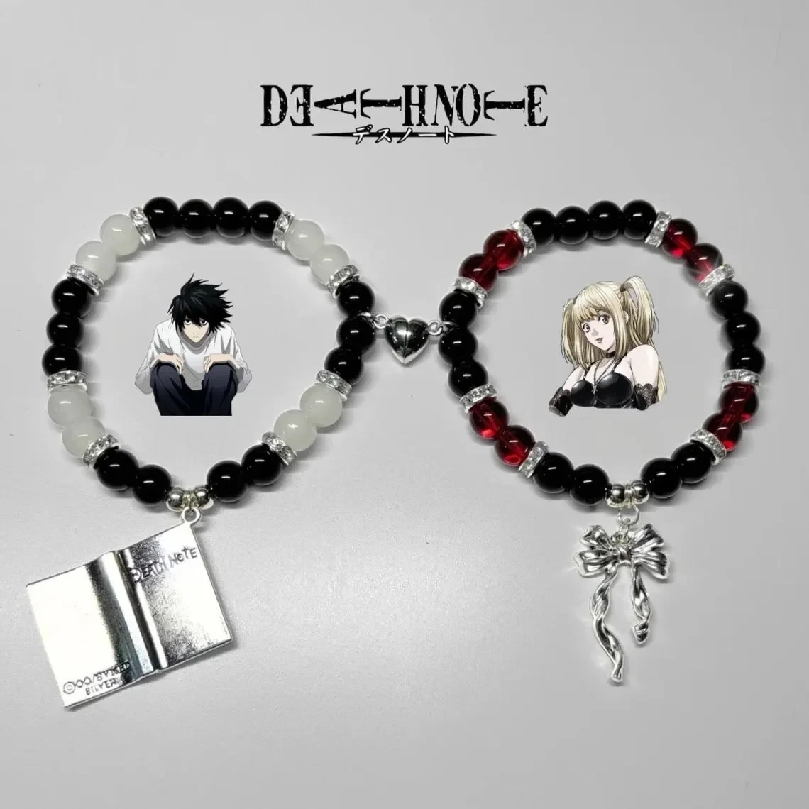 Anime Death Note Inspired Bracelet, llawliet x misaamane matching bracelet Fashion Jewelry cosplay Jewelry Gift