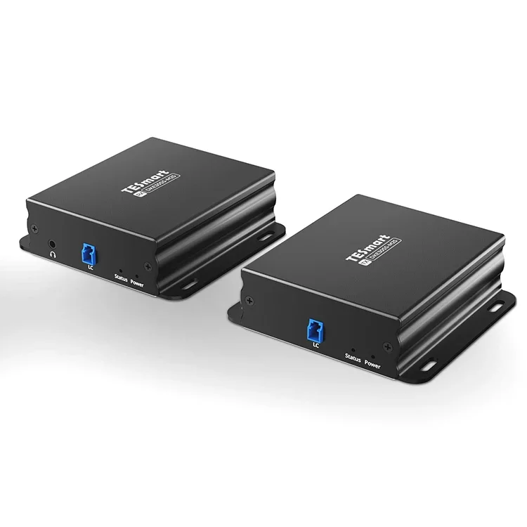 TESmart 8K 60Hz DisplayPort KVM Extender DP Over Fiber 984ft 300m DP 1.4 USB Extender TX RX for Data Center & Control Rooms