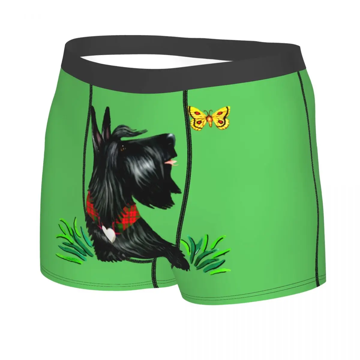 Male Fashion Funny Scottish Terrier Dog Underwear Scottie Puppy Boxer Briefs Men Soft Shorts Panties Underpants